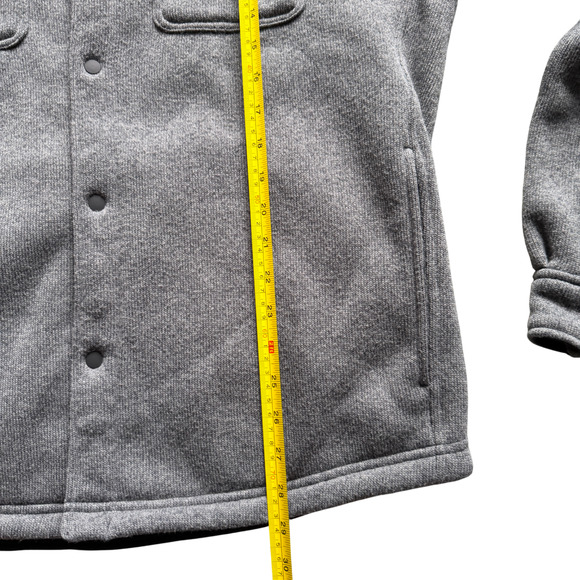 Rhone Dark Gray Heather Button Down Fleece Shacket Jacket Men's Size Large - Picture 4 of 5